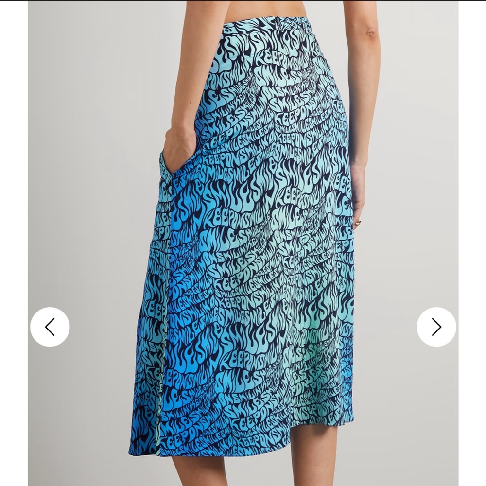 Stella McCartney Blue Midi A-Line Skirt